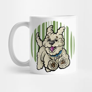 running happy dog Mug